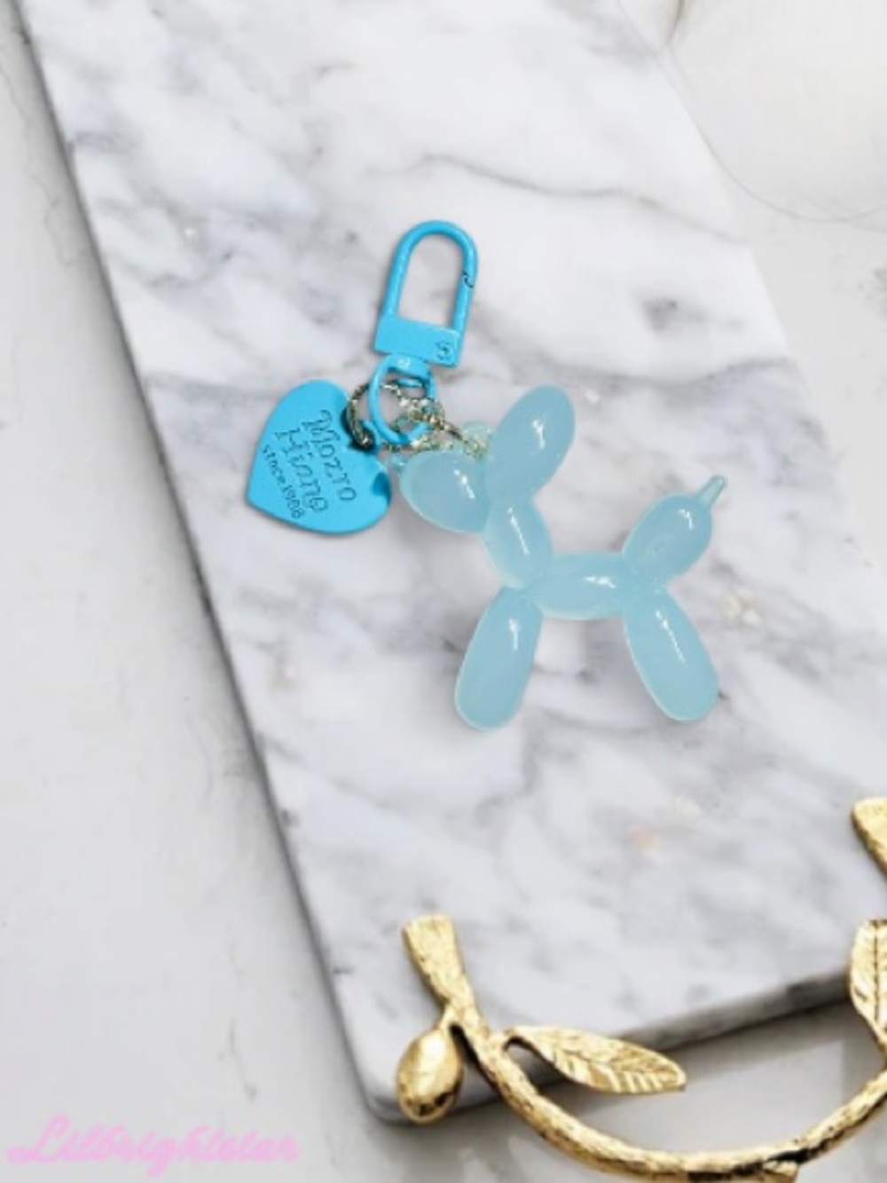 🆕🎈Baby Blue Balloon Dog Keychain Charm NWT